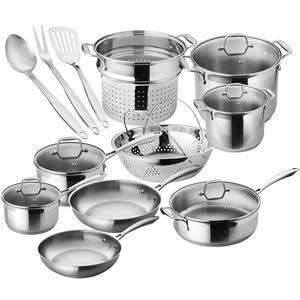 Chef's Star Premium 17 Piece Stainless Steel Induction Cookware Set Review