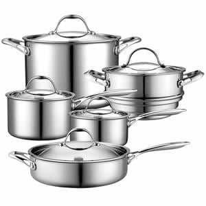 Cooks Standard 10 Piece Multi-Ply Clad Cookware Set Review