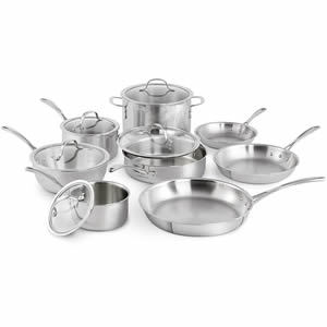 Calphalon Tri-Ply Stainless Steel 13 Piece Cookware Set