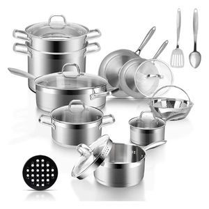 Duxtop Professional Stainless Steel 18-Piece Pots and Pans