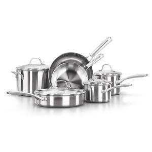 Calphalon Classic Stainless Steel Pots and Pans 10-Piece Cookware Set