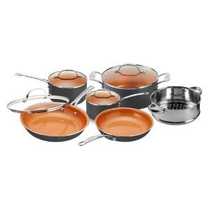 Gotham Steel 10 Piece Pots and Pans Set with Ultra Nonstick Diamond Surface
